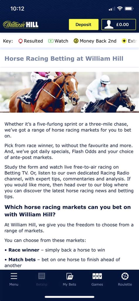 william hill bookmakers jobs|william hill horse racing today.